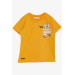 Boy's T-Shirt Puppy Printed Mustard Yellow (Age 1.5-4)