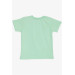 Boys T-Shirt Pop Corn Printed Water Green (2-6 Years)