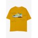 Boys T-Shirt Colored Shoes Printed Mustard Yellow (9-16 Years)