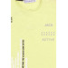 Boy's T-Shirt With Text Print Pistachio (5-16 Years)