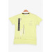 Boy's T-Shirt With Text Print Pistachio (5-16 Years)