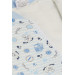 Boy's Sleeping Bag Happy Puppy Patterned Baby Blue (Age 2-4)