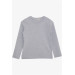 Boys Long Sleeve T-Shirt Basic Gray Melange (4-8 Years)