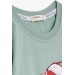 Boy's T-Shirt With Long Sleeves Printed, Light Green (4-8 Years)