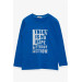 Boys Long Sleeve T-Shirt With Text Printed Sax (6-12 Years)