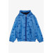 Boy's Raincoat Cloud Patterned Blue (Age 1-6)