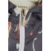 Gray Printed Boy's Raincoat (1-5 Years)