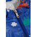 Boy's Raincoat Colorful Cars Patterned Saks Blue (Age 1-6)