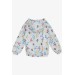 Boys Silver Patterned Raincoat (1-5 Years)