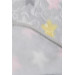 Golden Newborn Baby Blanket Emboss Embossed Colored Star Pattern Gray