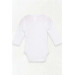 افرول بادي للبنات الرضع بازرار كبس مزين برسمة كاتيكورن لون أبيض (9 أشهر)