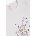 Baby Girl Snap-On Bodysuit Sleeping Bunny Printed White (9 Months-1.5 Years)