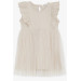 Baby Girl Dress Frilly Tulle Beige (9 Months-3 Years)