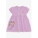 Baby Girl Dress Unicorn Printed Purple (9 Months-3 Years)