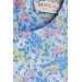 فستان بناتي لحديثات الولادة مزين بفيونكة وزهور بسحاب لون أزرق (9 اشهر -3 سنوات)