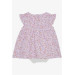 Baby Girl Dress Zipped Floral Bow Lilac (9 Months-3 Years)