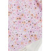 فستان للبنات حديثات الولادة بازرار كبس مزين بفيونكة مزخرفة بنقشة زهور لون ليلكي (9 شهور - 3 سنوات)