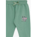 Baby Girl Sweatpants Baby Elephant Printed Mint Green (6 Months-2 Years)