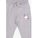 Baby Girl Sweatpants Cat Printed Light Gray Melange (6 Months-1.5 Years)