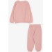 Baby Girl Tracksuit Set Silvery Accessory Pink (9 Months-3 Years)