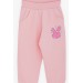 Baby Girl Tracksuit Set Glittery Accessory Powder (9 Months-1.5 Years)