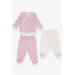 Baby Girl Hospital Exit 3-Piece Lamb Patterned Pink (0-4 Months)