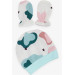 Baby Girl Hospital Release Pack Of 5 Colorful Heart Patterned White (0-3 Months)