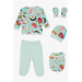 Baby Girl Hospital Outlet 5 Pieces Cute Donut Patterned Water Green (0-)