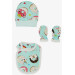 Baby Girl Hospital Outlet 5 Pieces Cute Donut Patterned Water Green (0-)