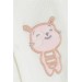 Newborn Baby Girls Velvet Jumpsuit With Embroidery Light Beige (0-3Mths-6Mths)