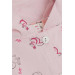 Baby Girl Hooded Vest Cute Squirrel Patterned Pink (6 Months-2 Years)