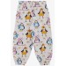 Baby Girl Short Sleeve Pajama Set Crazy Penguin Pattern Beige Melange (9 Months-3 Years)