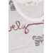 Baby Girl Short Sleeve Pajamas Set Cute Teddy Bear Pattern Beige Melange (9 Months-3 Years)