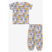 Baby Girl Short Sleeve Pajamas Set Cute Kitten Pattern Mix Color (9 Months-3 Years)