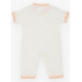 Baby Girl Short Sleeve Jumpsuit Polka Dot Patterned Ecru (0-6 Months)