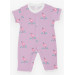 Baby Girl Short Sleeve Jumpsuit Cute Flamingo Patterned Lilac (0-6 Months)