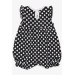 Baby Girl Short Rompers Polka Dot Bow Black (4 Months-1.5 Years)