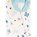Baby Girl Booties Jumpsuit Spring Themed Butterfly Patterned Ecru (0-3 Months-6 Months)