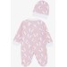 Newborn Baby Girl's Bodysuit With Butterfly Print, Delicate Pink (0-3M-6M)