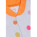 Baby Girl Booties Jumpsuit White With Colorful Polka Dot Pattern (0-6 Months)
