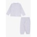Girls' Silver Patterned Pajama (9Mths-3Yrs)