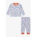 Newborn Baby Girls Pajama Set Silver Print (4 Months - 1 Year)