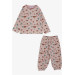 Baby Girl Pajama Set Geometric Patterns Powder (9 Months-2 Years)