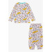 Baby Girl Pajama Set Colored Letter Pattern Pink (9 Months-3 Years)
