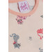 Baby Girl Pajama Set, Cute Kitten Patterned Salmon (1-3 Years)