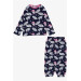 Baby Girl Pajama Set Unicorn Patterned Navy Blue (9 Months-3 Years)