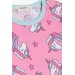 Baby Girl Pajamas Set Unicorn Patterned Pink (9 Months-3 Years)