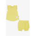 Girls' Yellow Shorts And T-Shirt Set