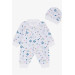 Baby Girl Jumpsuit Spring Themed Butterfly Patterned White (0-6 Months)