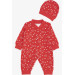 Baby Girl Rompers Heart Pattern Red (0-3-6 Months)